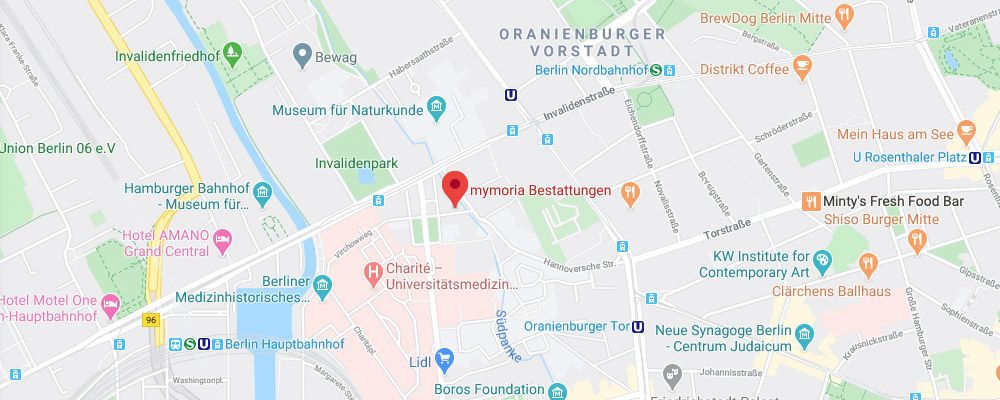 Bestatter in Berlin Mitte, Hannoversche Str. 9 | mymoria